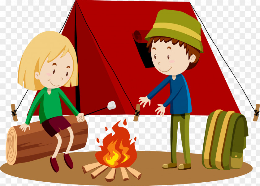 Camper Illustration Clip Art Image Camping PNG