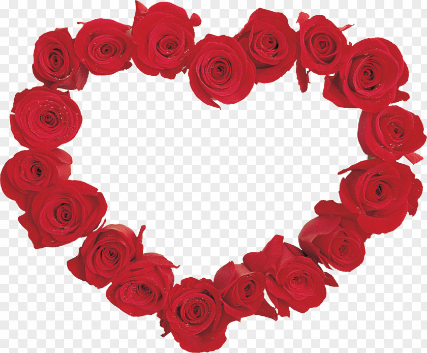 HEART FLOWER Valentine's Day Garden Roses Flower Clip Art PNG