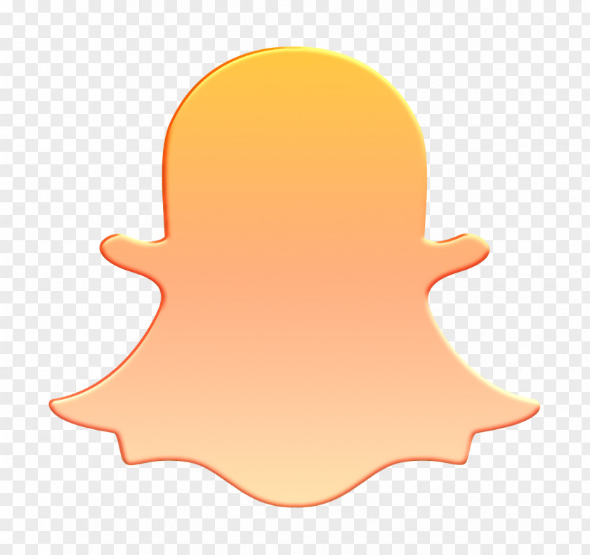 Peach Yellow Media Icon Snapchat Social PNG