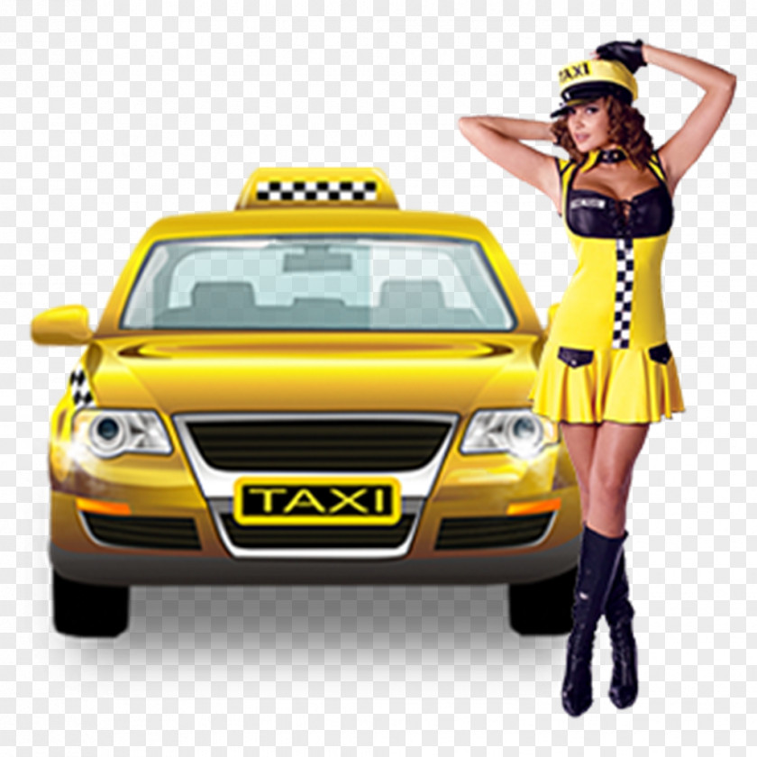 Taxi Driver Orange Cab Inc. Car Rental Airport Bus PNG