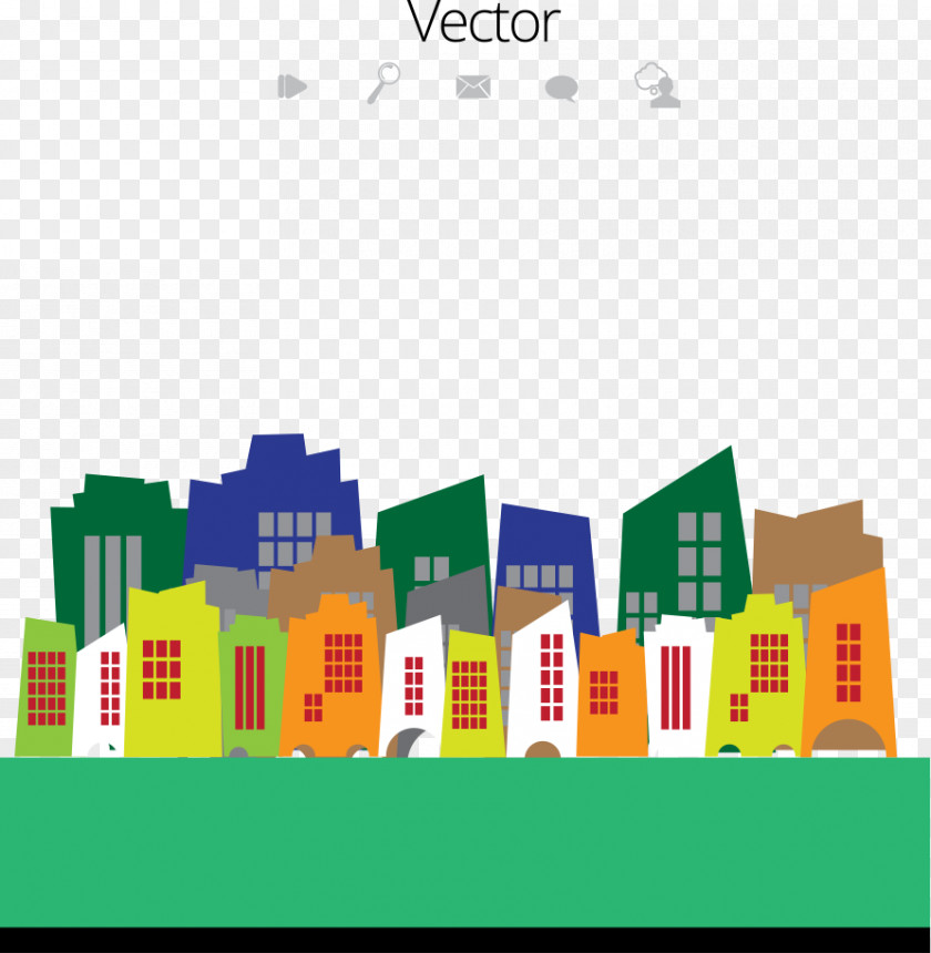 Vector Color City Building The Architecture Of Graphic Design Illustration PNG