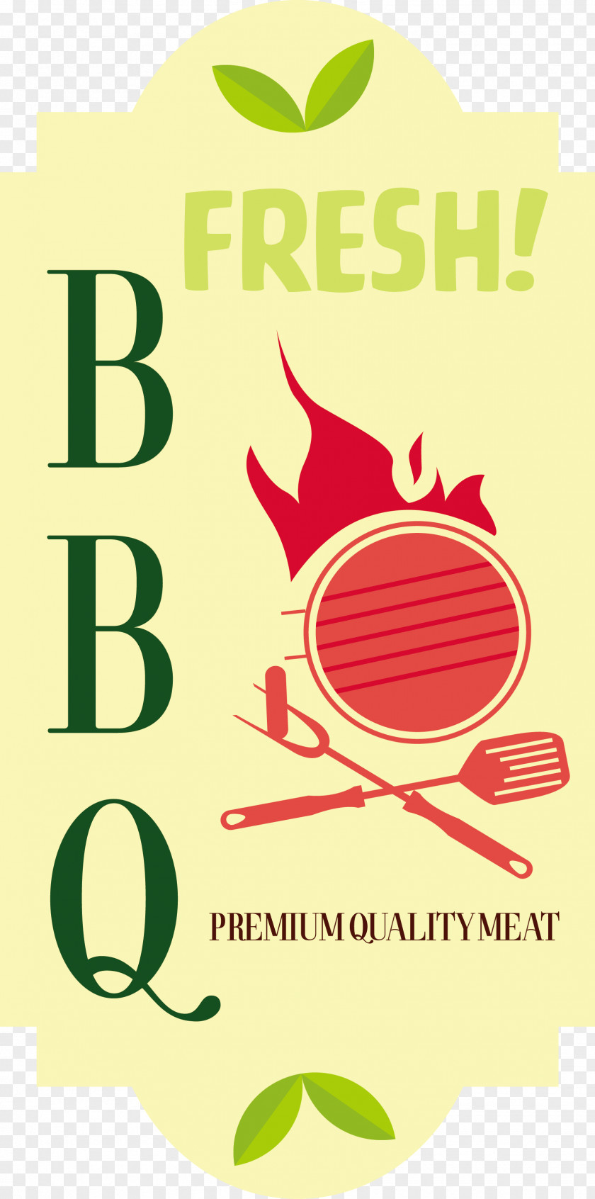 Barbecue Label Food Design Clip Art PNG