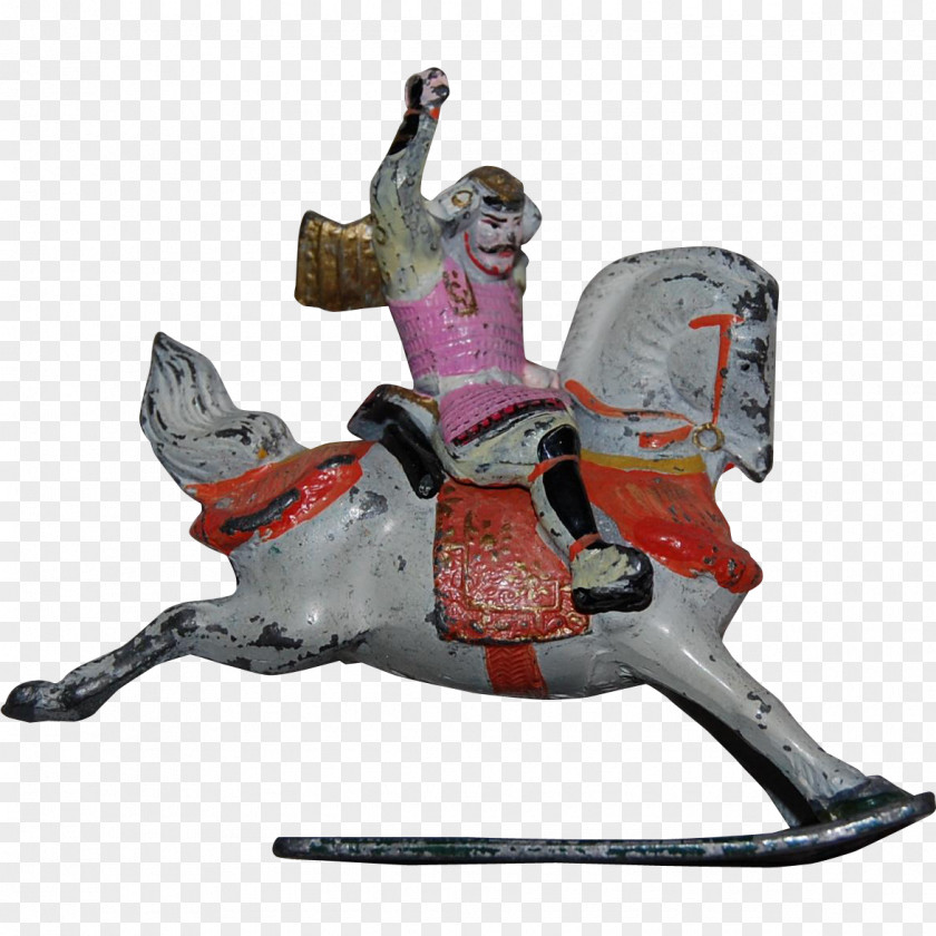 Japanese Samurai On Horse Figurine PNG
