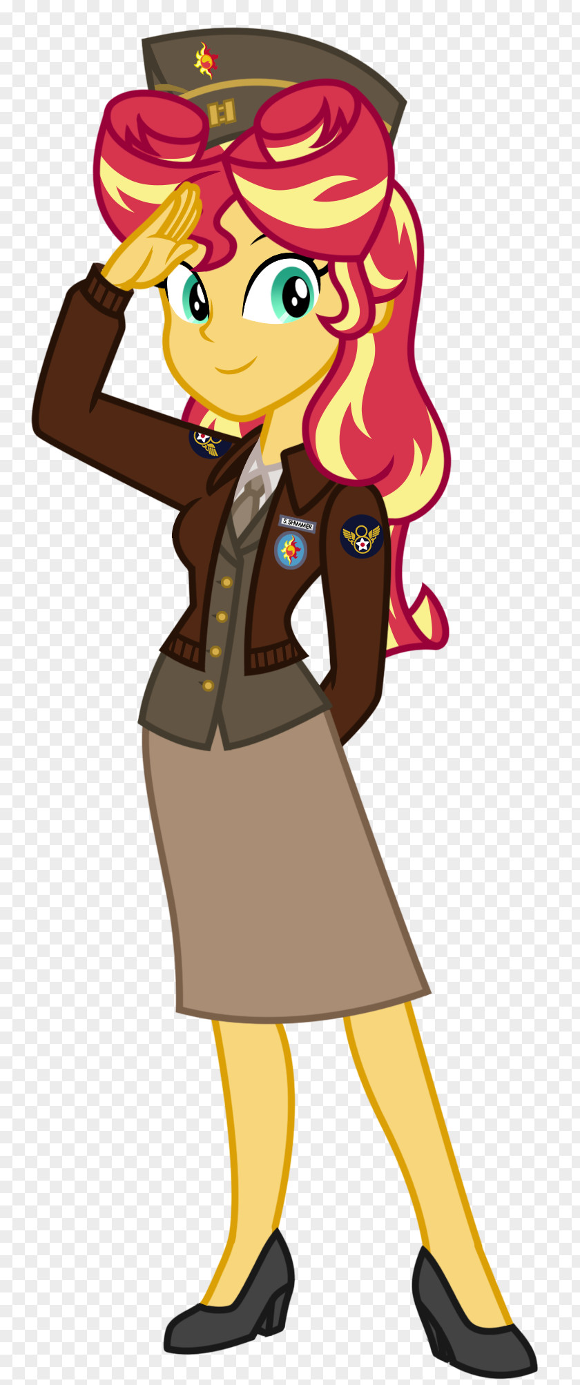 Military Salute Sunset Shimmer Art United States Army Air Forces Equestria PNG