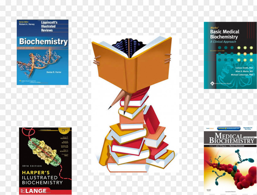 Book Harper's Illustrated Biochemistry, 28th Edition Graphic Design Reading Cartoon PNG