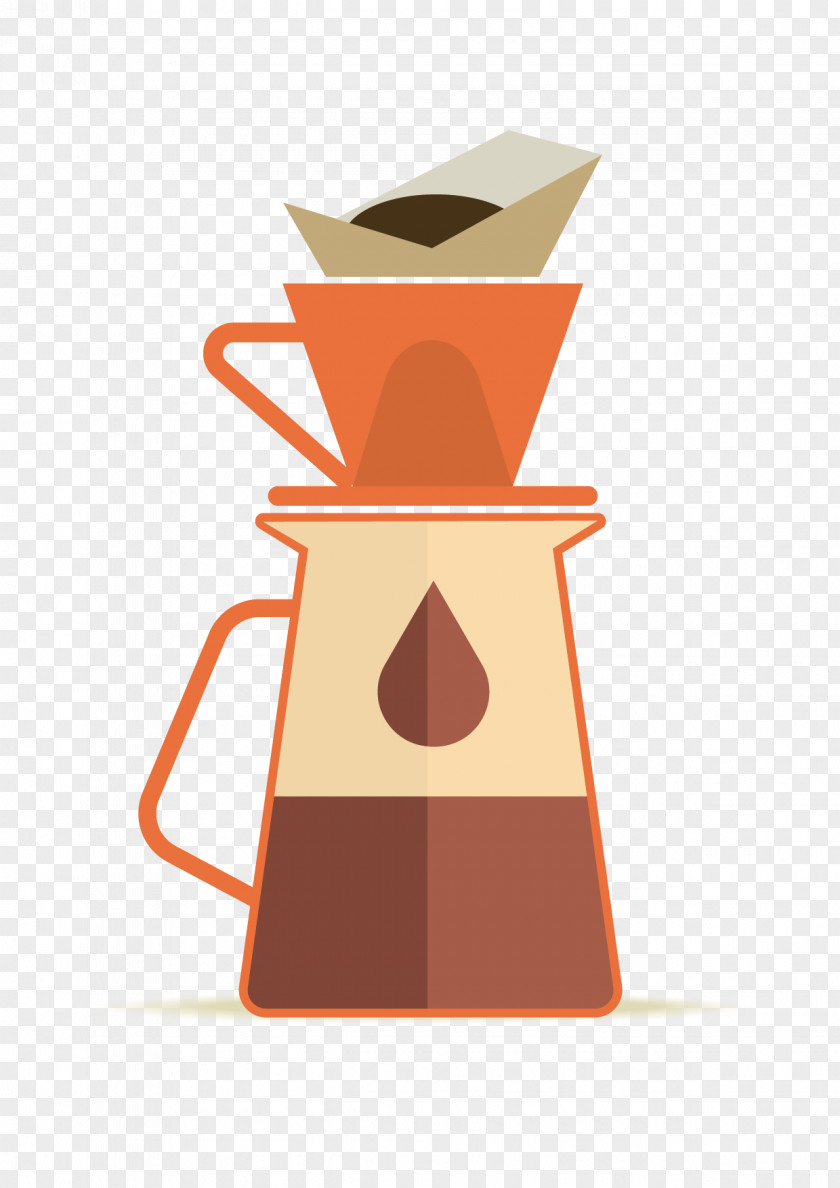 Cartoon Red Coffee Pot Cup Cafe Coffeemaker PNG