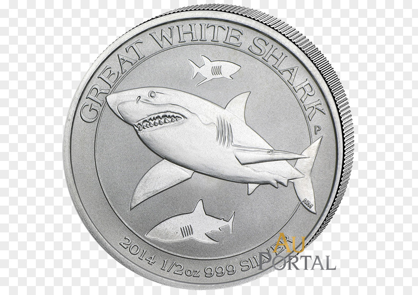 Shark Perth Mint Great White Silver Coin PNG