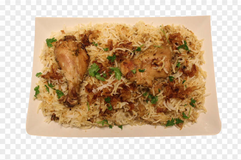 A Fried Rice Chicken Pilaf Hyderabadi Biryani Flattened PNG