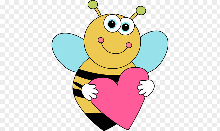 Bee Pictures Cartoon Valentines Day Heart Clip Art PNG