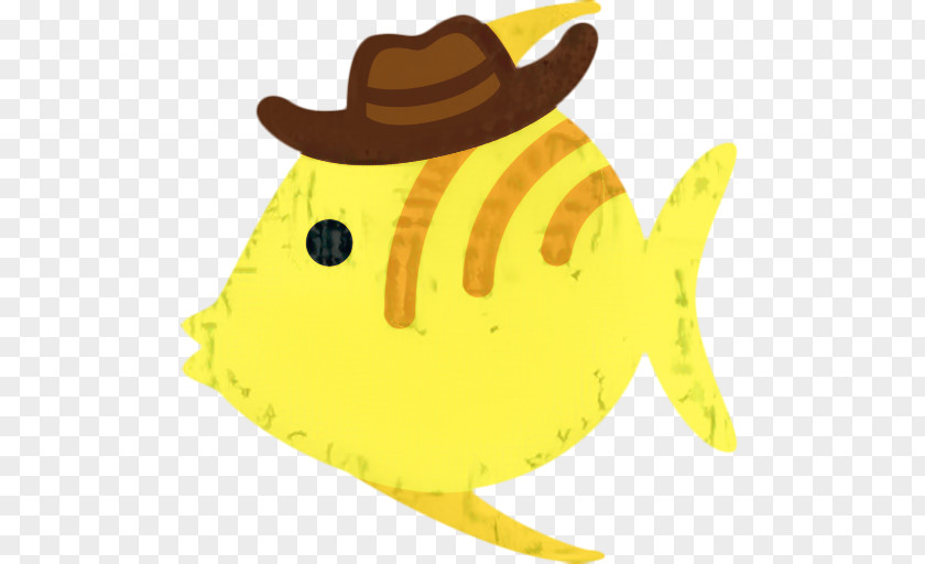 Costume Hat Butterflyfish Yellow Background PNG