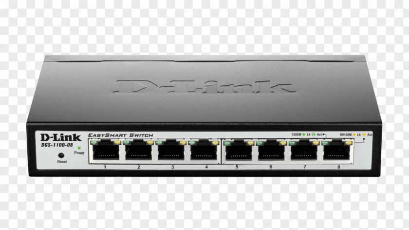 Gigabit Ethernet Power Over D-Link DGS-1100-08 Network Switch PNG