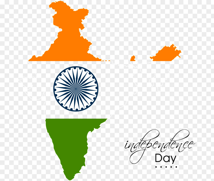 India Vector Map With Flag Of National PNG