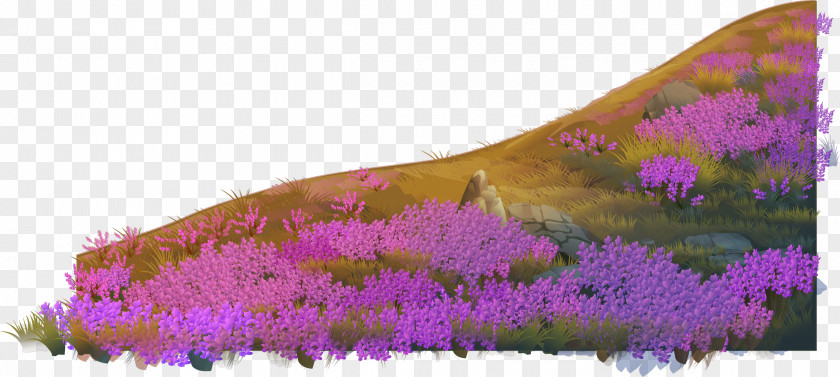 Lavender To Purple Vector Fantasy Material Plant English Violet Euclidean PNG