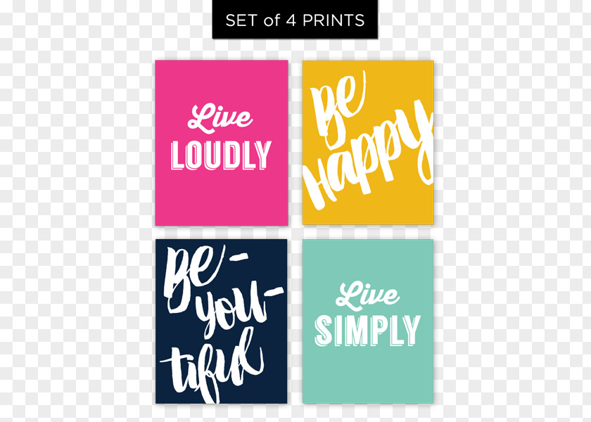 Poster Set Logo Printing Font PNG