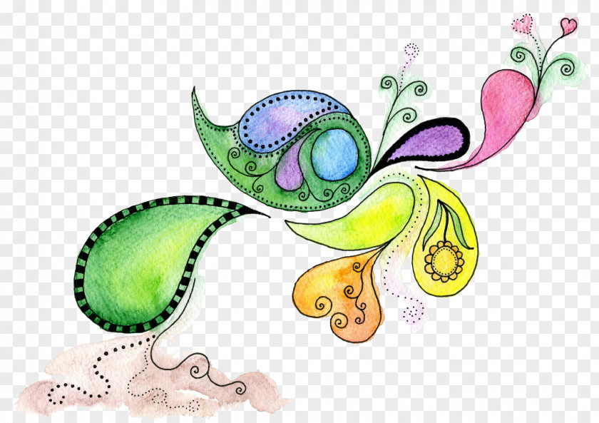 Watercolor Butterfly Pollinator Clip Art PNG