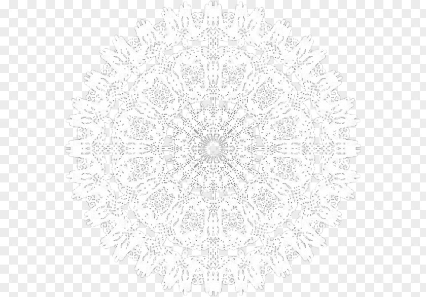Circle White Symmetry Pattern PNG