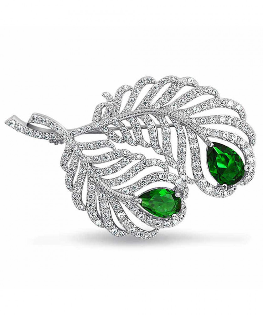 Emerald Jewellery Brooch Cubic Zirconia Bling-bling PNG
