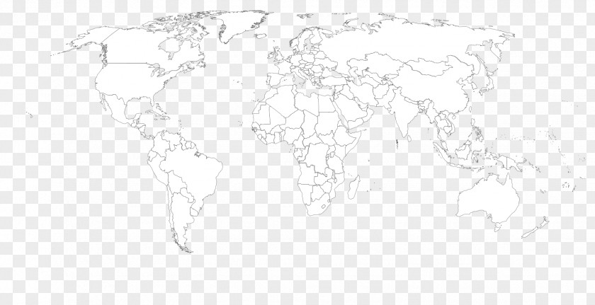World Map Drawing Quiz: Geo Monochrome Line Art Sketch PNG