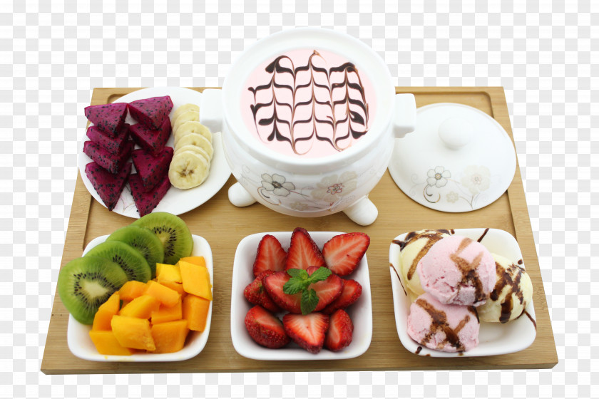 Fruit Chocolate Fondue Milkshake Bento Hot Pot Breakfast PNG