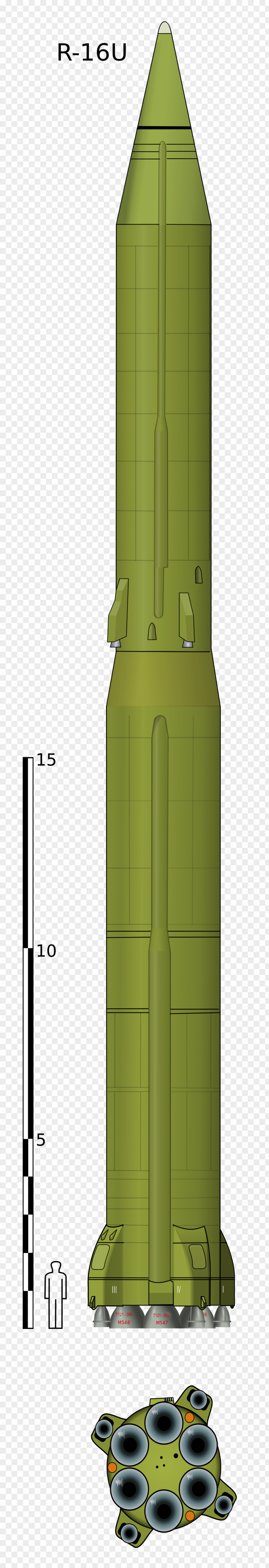 Rocket R-16 Intercontinental Ballistic Missile PNG