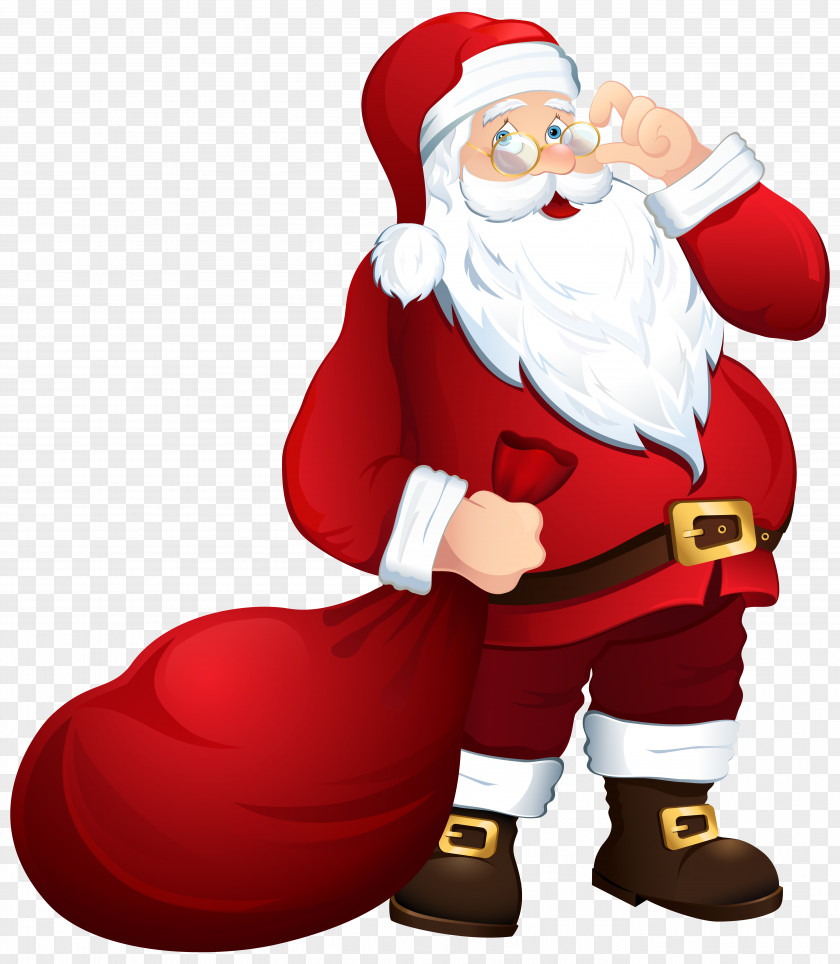 Santa Claus With Bag Clipart Image Mrs. Christmas Clip Art PNG