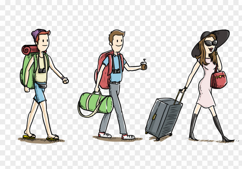 Travel Package Tour Backpacking Doodle PNG