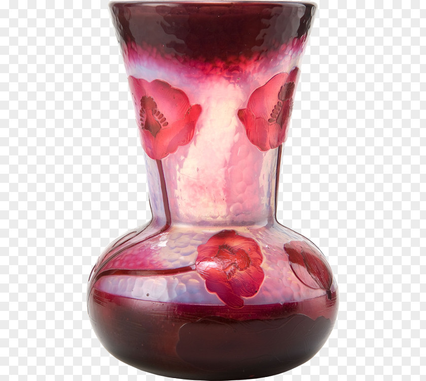 Vase Glass Red Flower Bouquet PNG