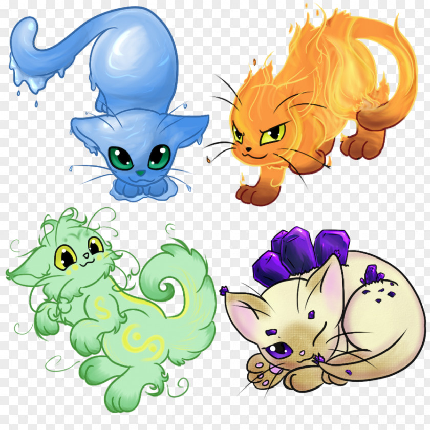 Kitten Whiskers Cat Elemental Tail PNG