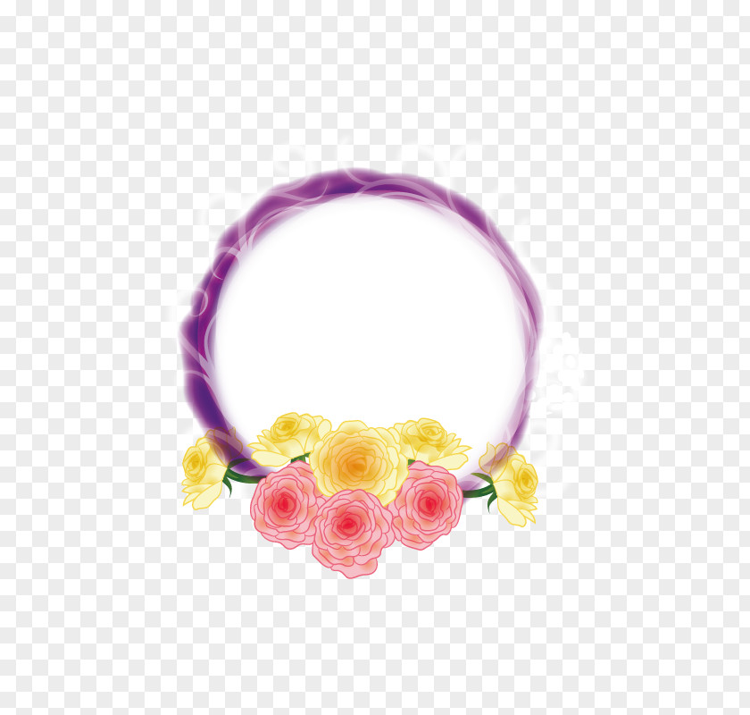 Rose Garland Beach Purple Pink PNG