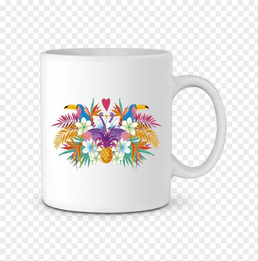 Tropical Summer T-shirt Coffee Cup Mug Tea Ceramic PNG