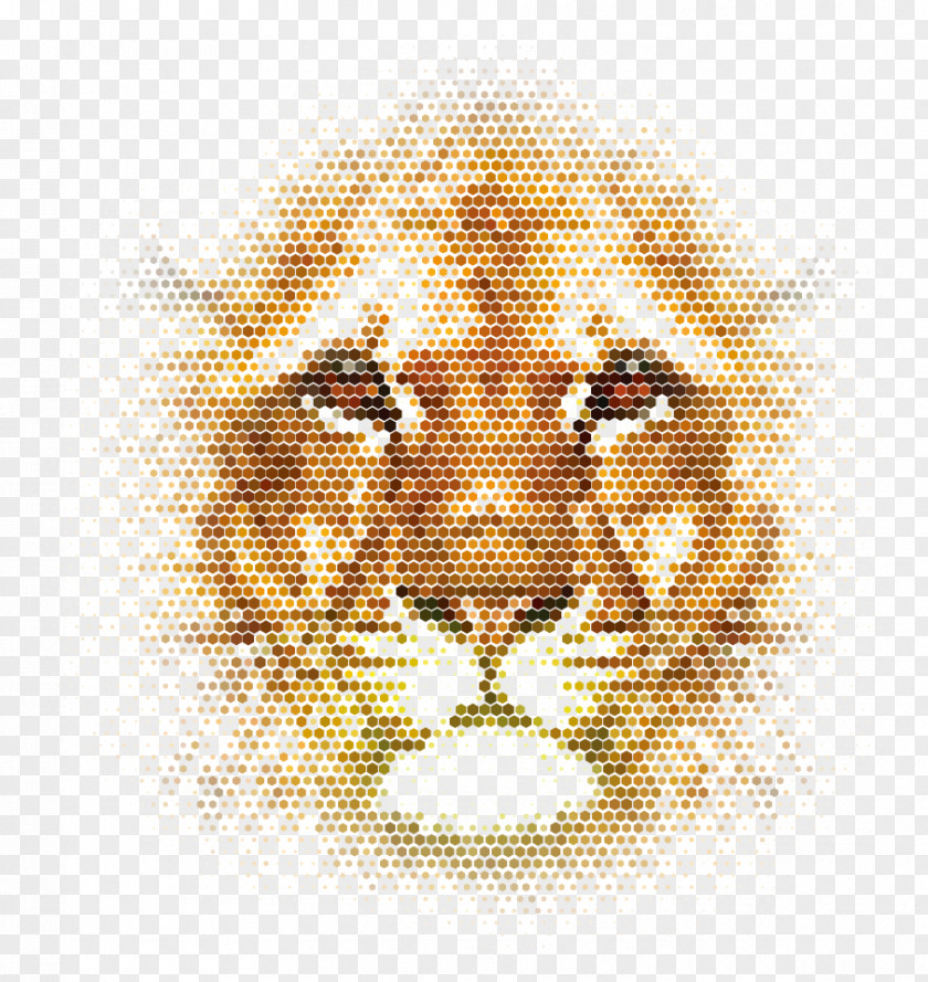 Vector Mosaic Lion Gray Wolf Giant Panda Illustration PNG