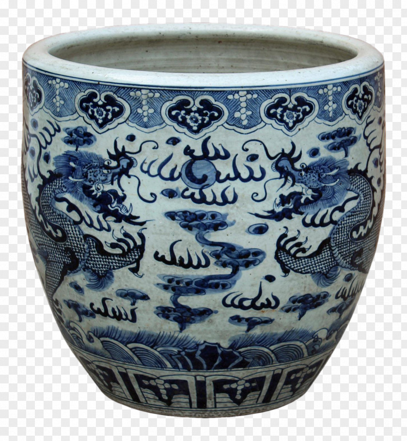 The Blue And White Porcelain Pottery Ceramic Vase PNG