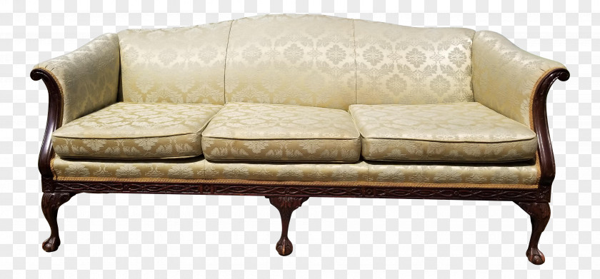 Chair Loveseat Brocade Couch Damask Wood Carving PNG
