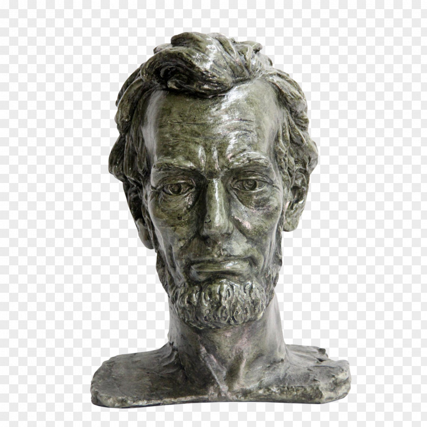 Outline Of Abraham Lincoln Bronze Sculpture Stone Carving Classical PNG