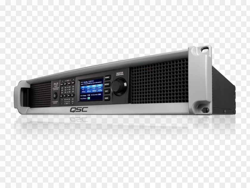Amplifiers Audio Power Amplifier QSC PLD4.3 Electronics AV Receiver PNG
