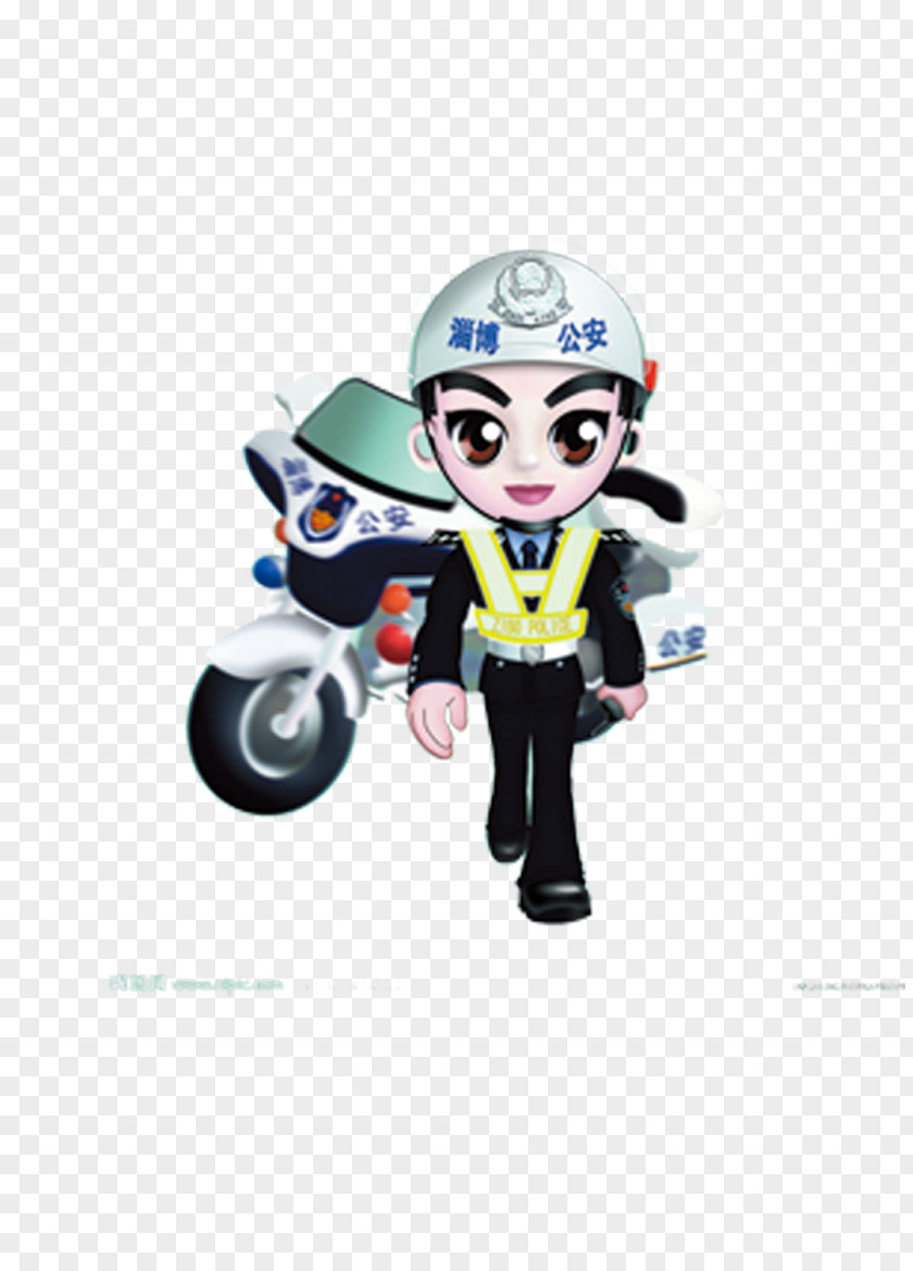 Cartoon Female Traffic Police Officer Public Security Sina Weibo PNG