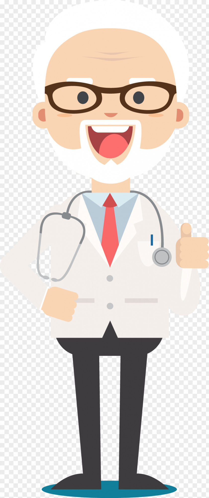 Cartoon Male Doctor Material Physician Glasses Man PNG