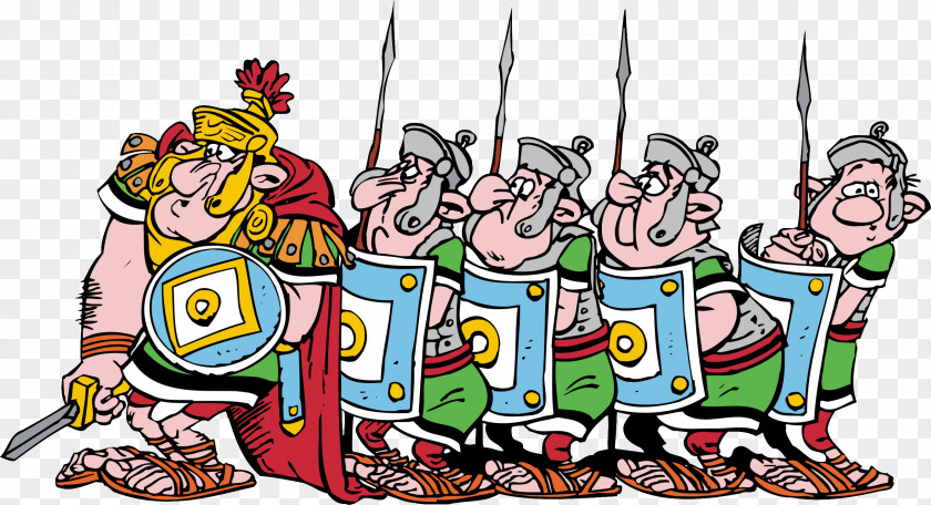 Romaine Asterix & Obelix XXL The Gaul And Golden Sickle Roman Agent PNG