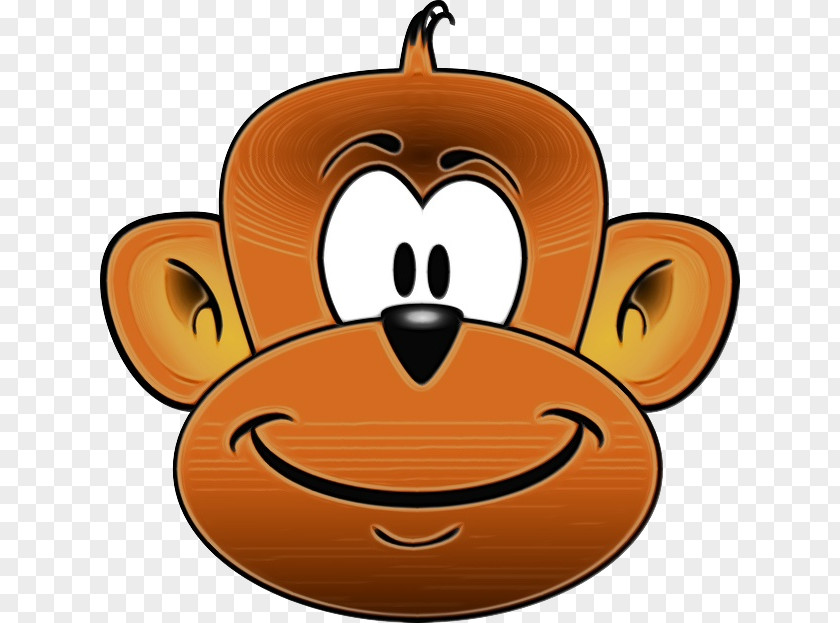 Happy Emoticon Orange PNG