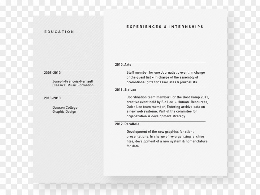 Creative Resume Brand Font PNG