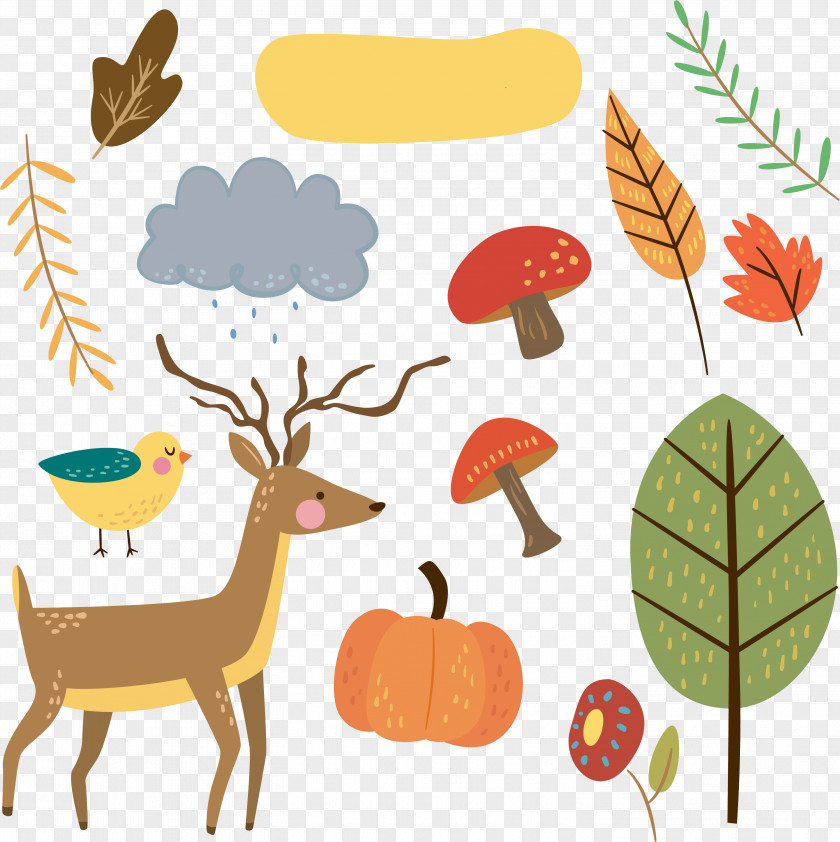 Deer Plant Clip Art Leaf Wildlife Fawn PNG