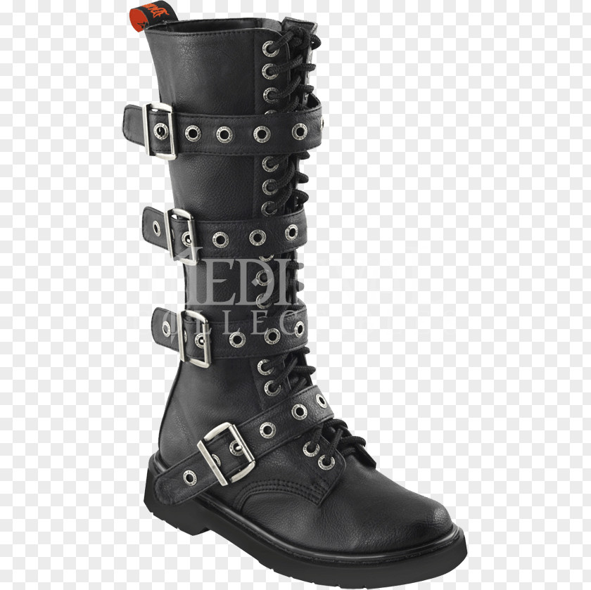 Boot Knee-high Buckle Combat Fashion PNG