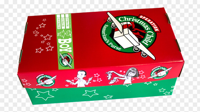 Christmas Box Child Label PNG