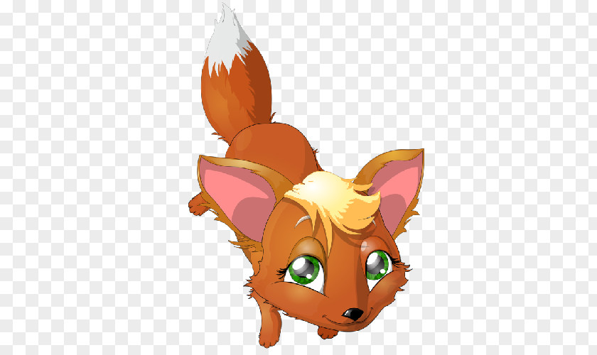 Cute Fox Drawing Paper Red Poster PNG