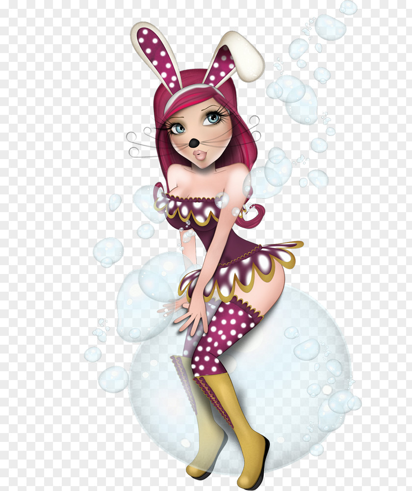 Woman Abstract Cartoon Easter Book PNG