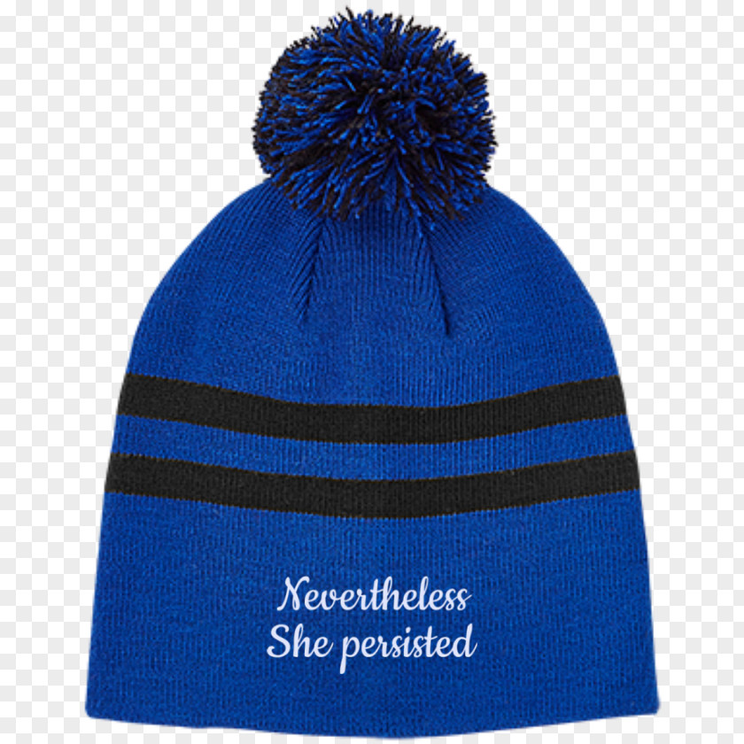 Beanie Knit Cap Hat Nevertheless, She Persisted PNG