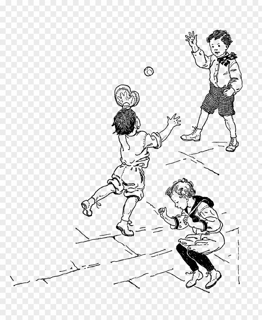 Boys Playing Finger Line Art Clip PNG