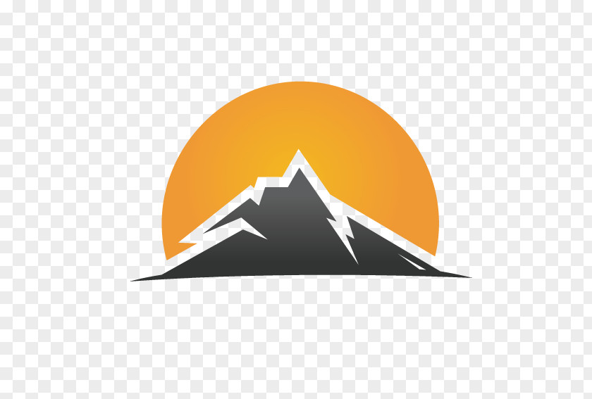 Creative Sunset And Mountain Logo Graphic Design PNG