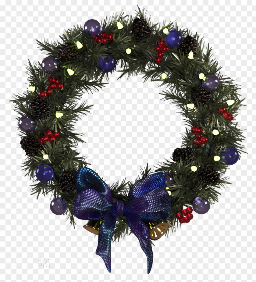 Fancy Christmas Decoration Fir Ornament Wreath PNG