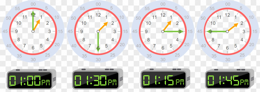 Time Clock Face Hour Digital Quartz PNG